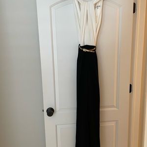 Trina Turk white and black jumpsuit